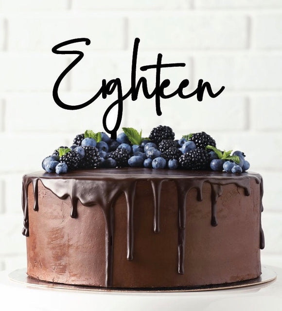 Eighteen | Cake topper
