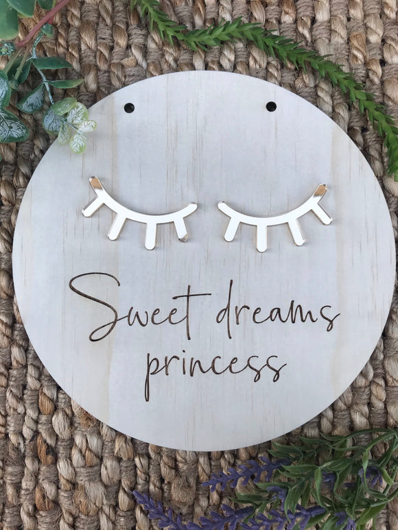 Sweet dreams princess sign