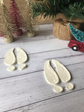 Reindeer hoof print Stencil