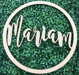 Name Hoop | Magnolia sky font