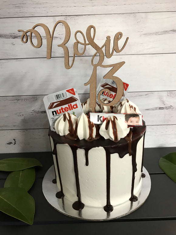 Name and age | Cake topper