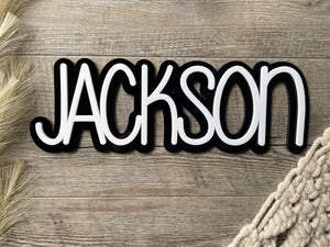 Layered Name Sign | Please write me