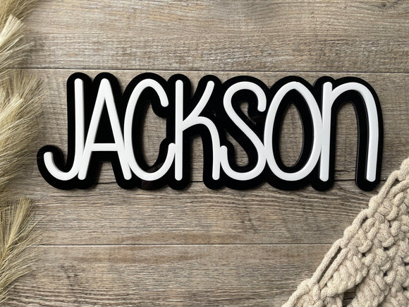 Please Sign Name Layered Name Sign | Please write me – My Custom Cut