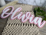 Layered Name Sign | Cream Candy