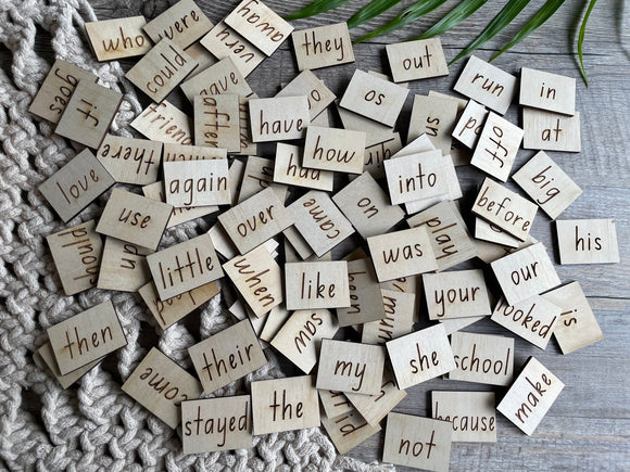 First 100 Sight Word Tiles - Plywood