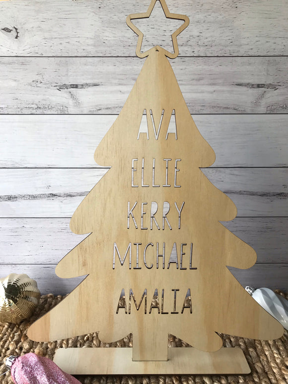 Freestanding family Christmas tree | Wooden |